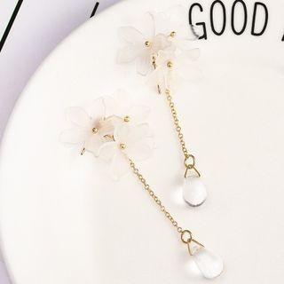 Flower Acrylic Faux Crystal Dangle Earring