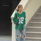 88 Printed Stitched Oversized T-shirt
