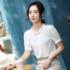 Short-sleeve Blouse / Dress Pants / Mini A-line Skirt