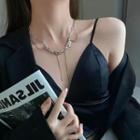 Irregular Layered Stainless Steel Necklace Necklace - Silver - One Size