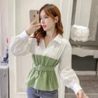 Buckled Paneled Blouse