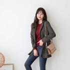 Double-breasted Checked Wool Blend Jacket