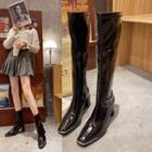 Patent Block Heel Short Boots / Tall Boots