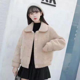 Long-sleeve Woolen Pocket Jacket