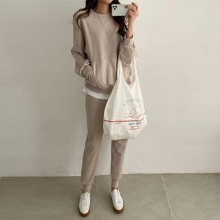 Set: Kangaroo Sweatshirt + Drawcord Jogger Pants