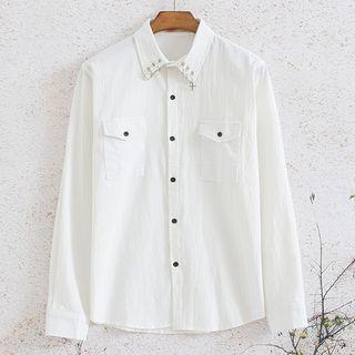 Ring-detail Collar Shirt