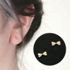 Heart Bow Stud Earring