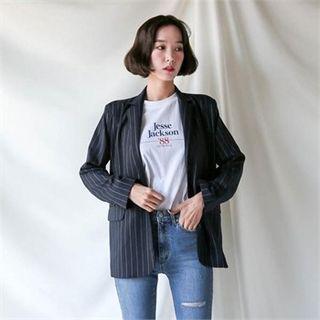 Welt-pocket Pinstripe Blazer