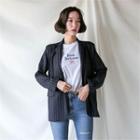 Welt-pocket Pinstripe Blazer