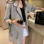 Long-sleeve Stripe Loose Fit Blazer