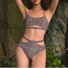 Leopard Print Cutout Bikini Set