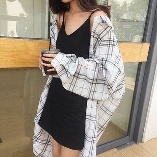 Chiffon Plaid Shirt