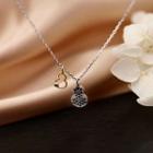 925 Sterling Silver Rhinestone Gourd Pendant Necklace Gourd - Silver - One Size