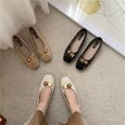 Bead Accent Tweed Flats