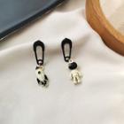 Astronaut Rocket Asymmetrical Alloy Dangle Earring 1 Pair - S925 Silver Needle - Earring - White & Black - One Size