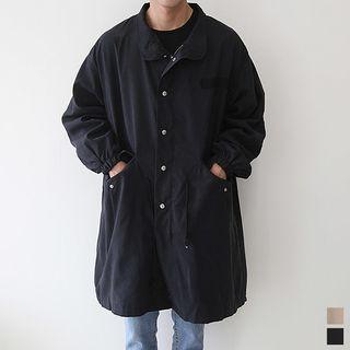 Stand-collar Drop-shoulder Parka