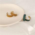 Faux Leather Curve Earring