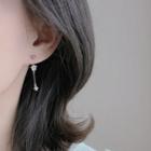 Flower Rhinestone Sterling Silver Dangle Earring