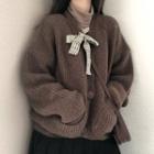 Long-sleeve Turtle Neck T-shirt / Cardigan