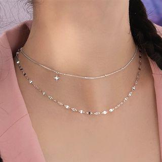 Star Layered Sterling Silver Choker