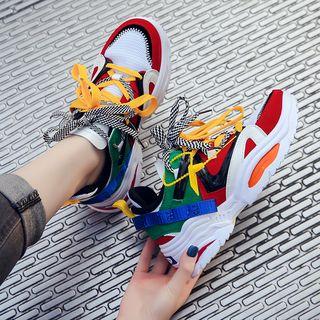Multicolor Chunky Platform Sneakers