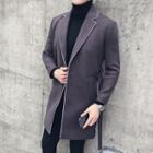 Single Button Tie-waist Trench Coat