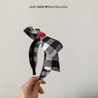 Plaid Bow Headband 1 Pc - As Shown In Figure - One Size