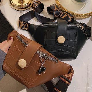 Croc Grain Panel Sling Bag