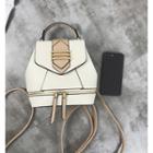 Color Block Convertible Faux Leather Backpack