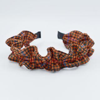 Shirred Checked Hair Band One Size