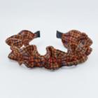 Shirred Checked Hair Band One Size