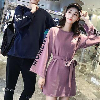 Couple Matching Long-sleeve T-shirt / Mini T-shirt Dress
