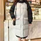 Two-tone Hooded Thick Padded Coat
