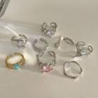 Faux Crystal Alloy Ring (various Designs) / Set