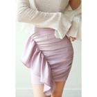 Frilled-trim Shirred Skirt