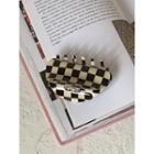 Checkered Hair Claw Black - One Size