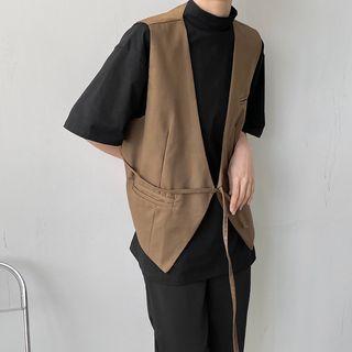 Irregular Tie-front Vest