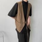 Irregular Tie-front Vest