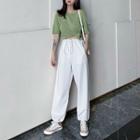 Solid Color T-shirt + Pants Set