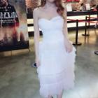 Sweetheart-neckline Mesh Mini Prom Dress