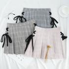 Bow Pleated Mini Skirt