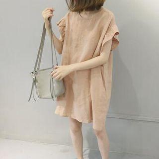 Ruffle Short-sleeve A-line Dress
