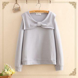 Sailor-collar Long-sleeve Thin Sweater