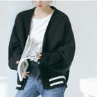 Open-front Knit Jacket Black - One Size