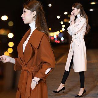 Tie Waist Double Breasted Coat