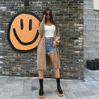 V-neck Long Cable-knit Cardigan