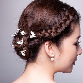 Bridal Rhinestone Butterfly Hair Pin