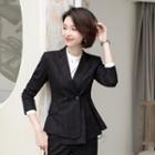 Double-breasted Blazer / Dress Pants / Fitted Skirt / Set
