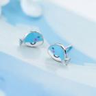 Whale Earring Silver - One Size