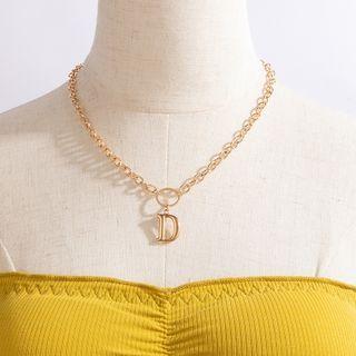 Lettering Necklace 17600 - Gold - One Size